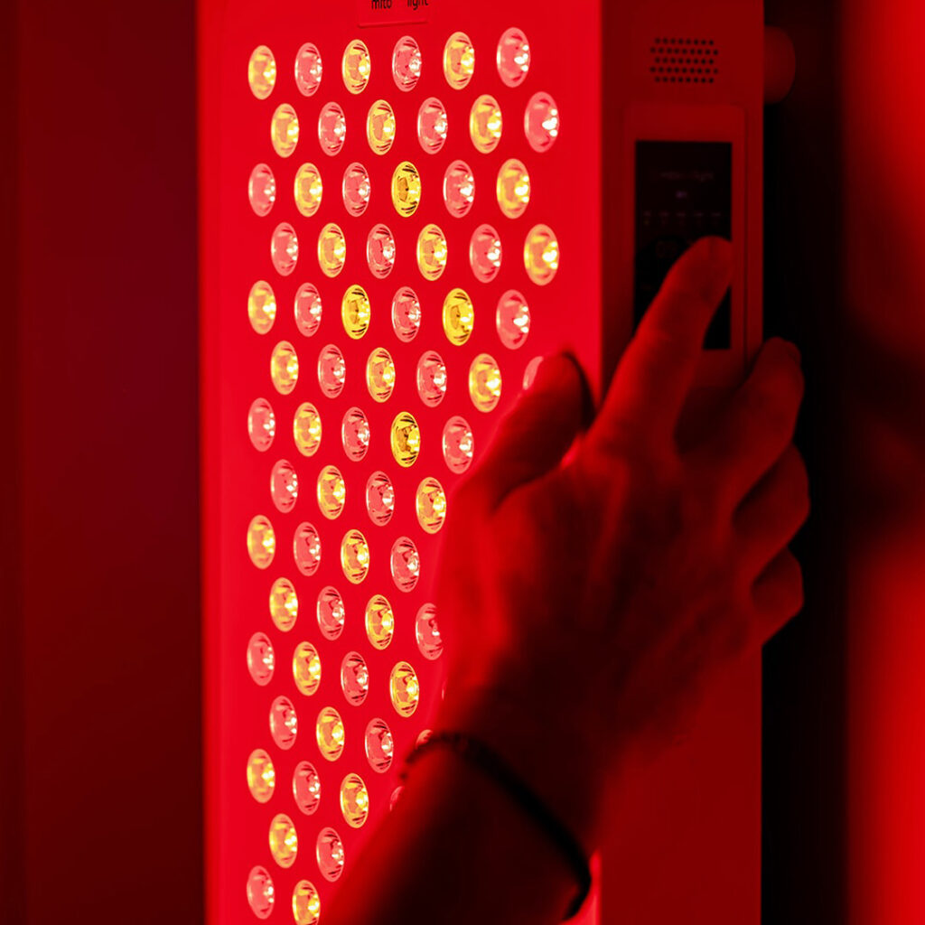 Red-Light Therapy Room with Platinum BioMax 900 panels - Core IV Therapy Herndon, VA