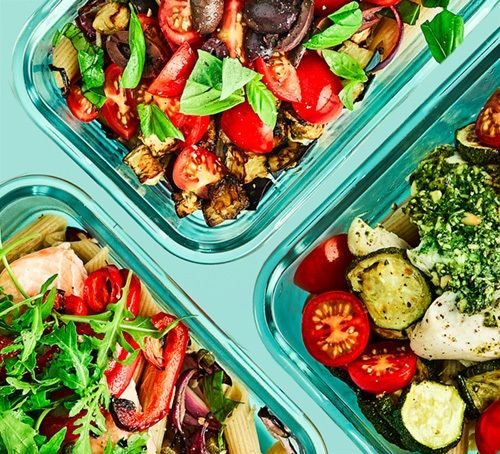 Healthy food choices representing balanced nutrition to help manage sugar cravings