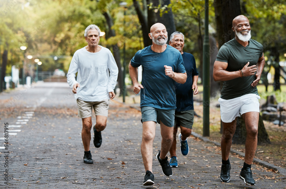 Group of people walking together outdoors